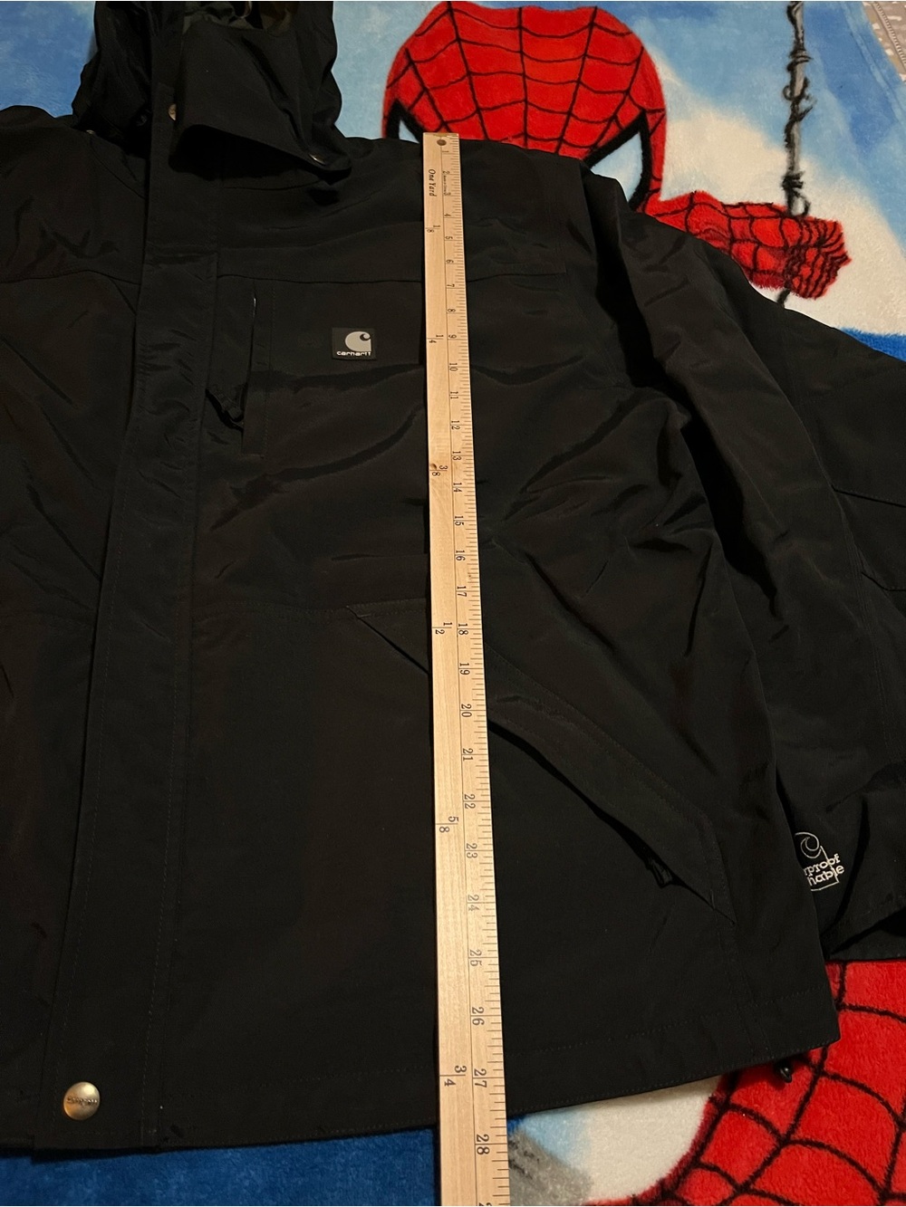 Carhartt Men's Black j162 nylon Hooded Jacket - Picture 7 of 7
